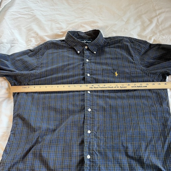 Ralph Lauren Blake Shirt Mens XL Blue Striped Button Down Long Sleeve - Picture 5 of 5
